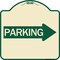 Signmission Parking With Right Arrow Heavy-Gauge Aluminum Architectural Sign, 18" x 18", TG-1818-24371 A-DES-TG-1818-24371 - alternate 1